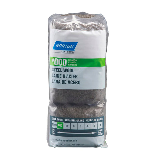 Norton Lana de Acero Extra Fina #000 12 Unidades